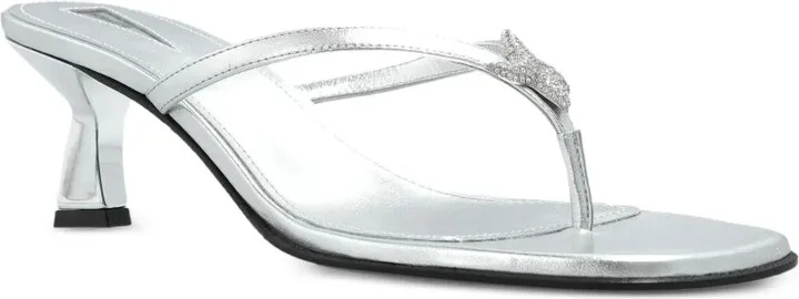 Metallic-Leather Sandals - Image 2