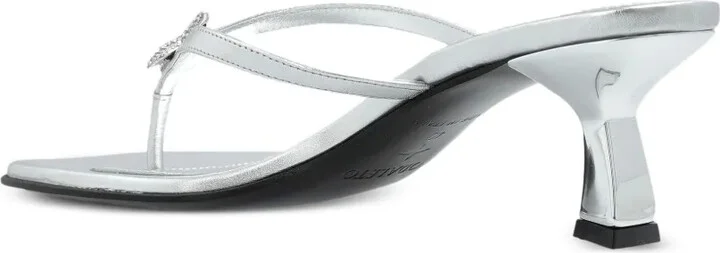 Metallic-Leather Sandals - Image 3