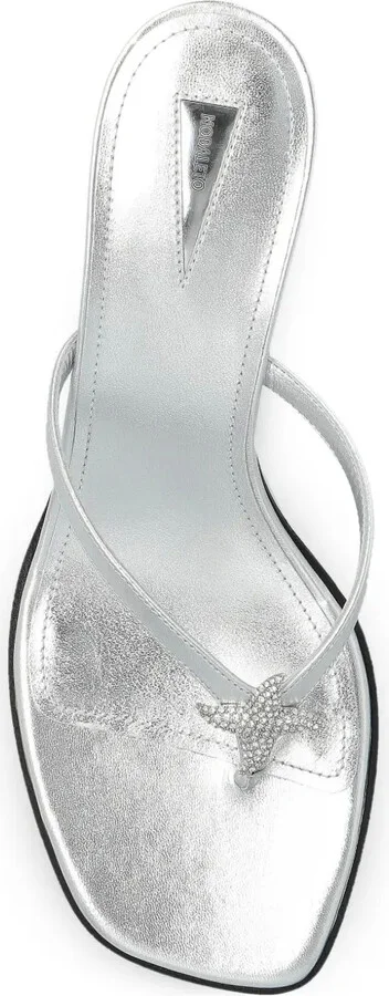 Metallic-Leather Sandals - Image 4