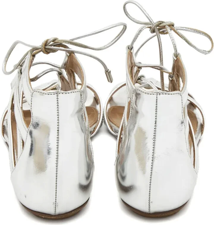 Metallic Leather Sandals - Image 3