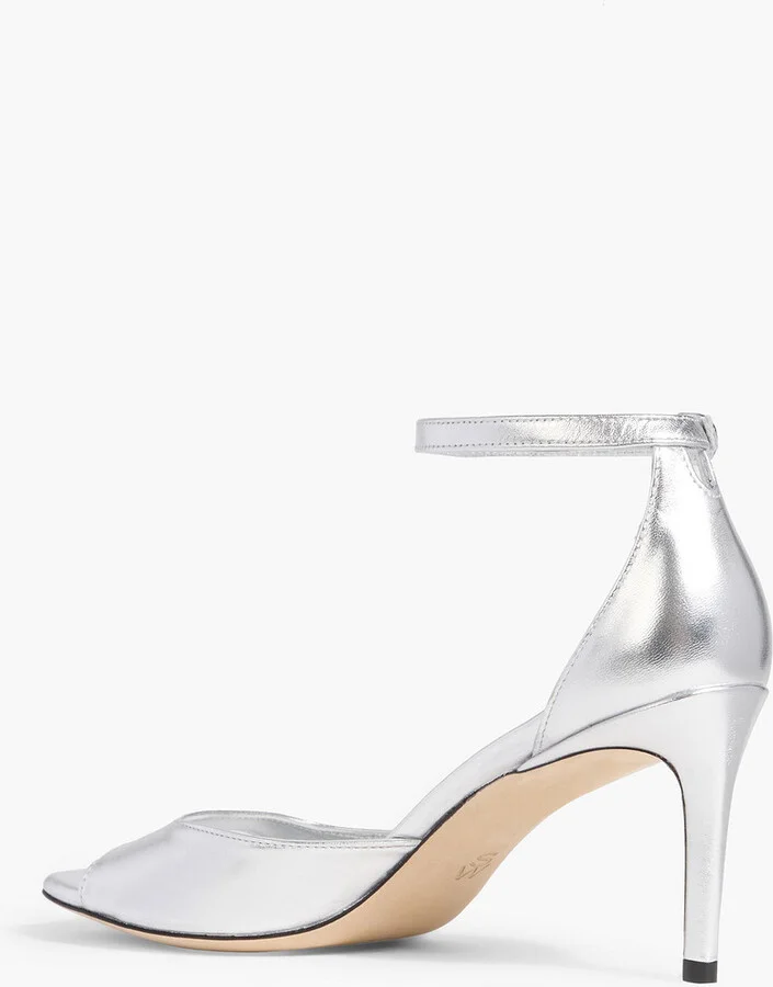 Metallic leather sandals - Image 3