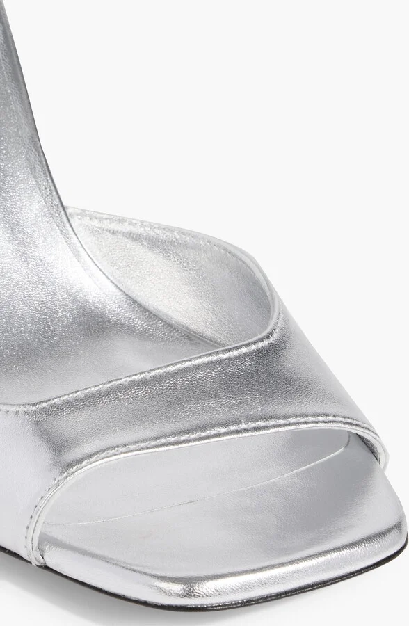 Metallic leather sandals - Image 4