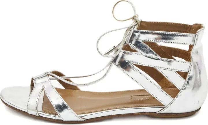 Metallic Leather Sandals
