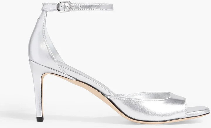 Metallic leather sandals