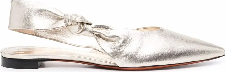 Metallic Leather Sandals