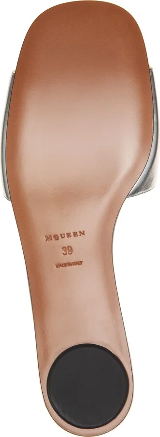 Metallic Leather Slide Sandal - Image 6