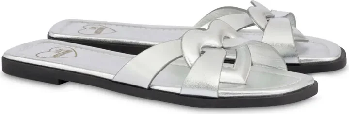 Metallic-Leather Slides - Image 2