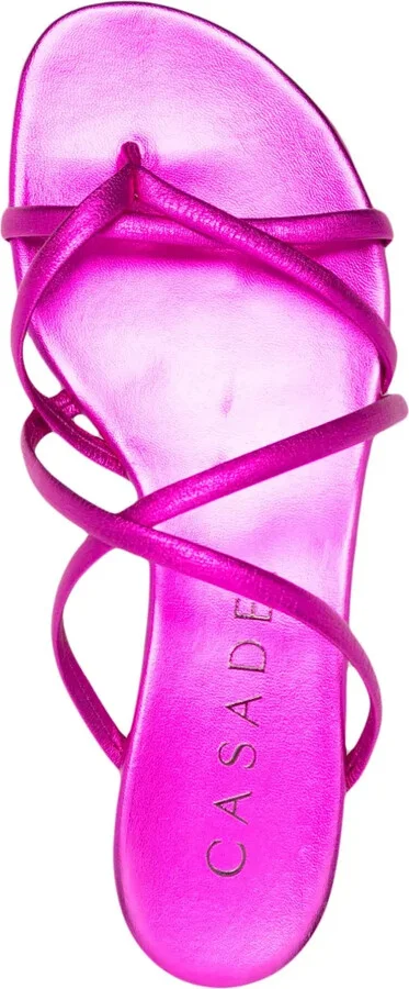 Metallic Leather Slides - Image 4