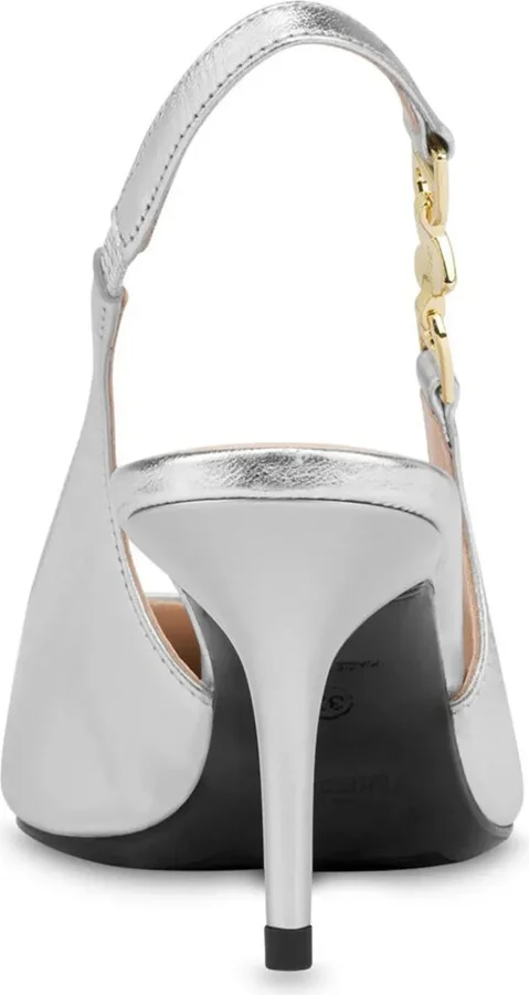 Metallic-Leather Sling-Back Pumps - Image 3