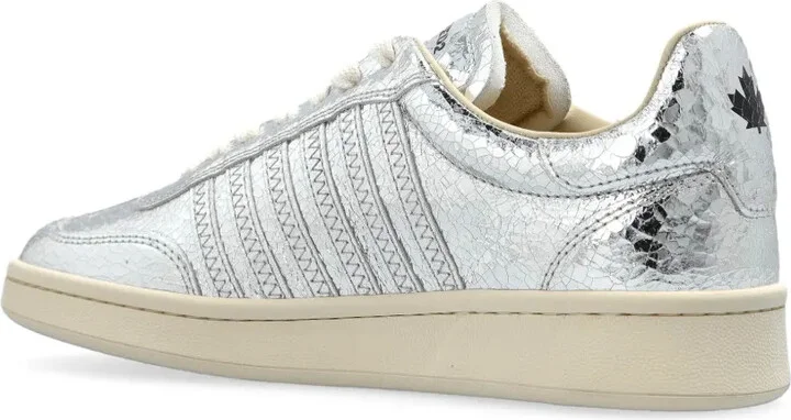 Metallic-Leather Sneakers - Image 3