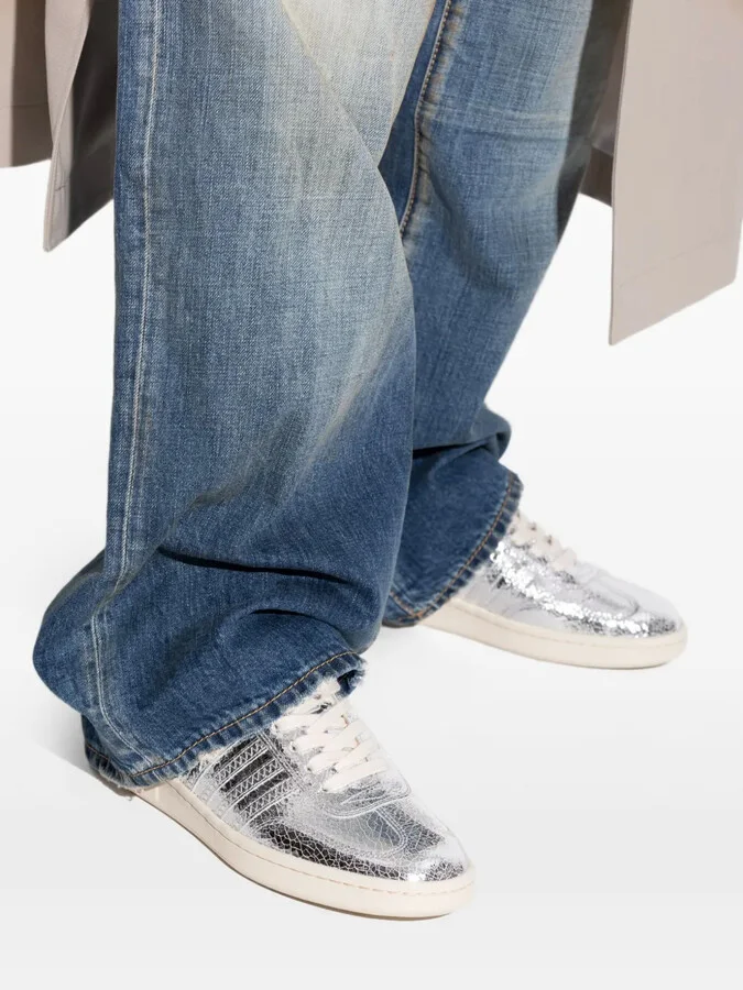Metallic-Leather Sneakers - Image 5