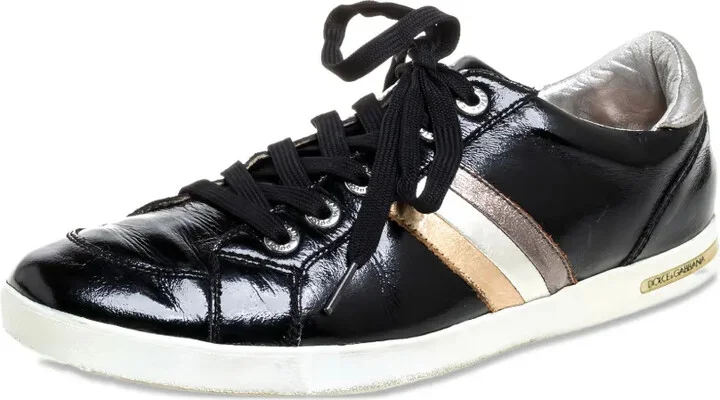 Metallic Leather Sneakers - Image 2