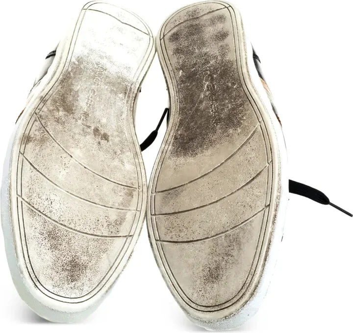 Metallic Leather Sneakers - Image 3