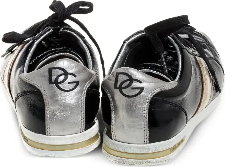 Metallic Leather Sneakers - Image 4
