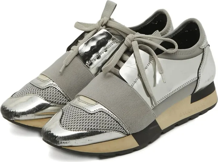 Metallic Leather Sneakers - Image 2