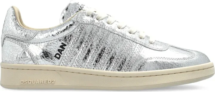Metallic-Leather Sneakers