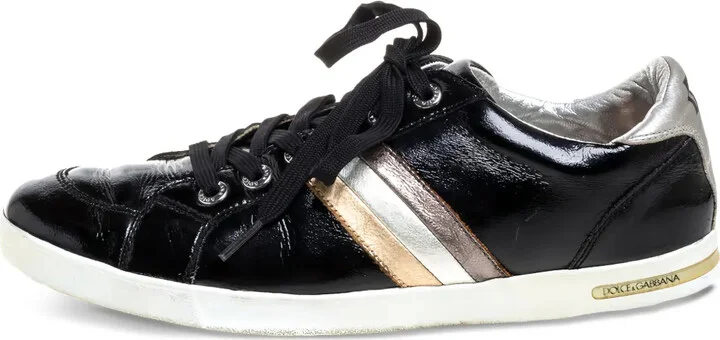 Metallic Leather Sneakers