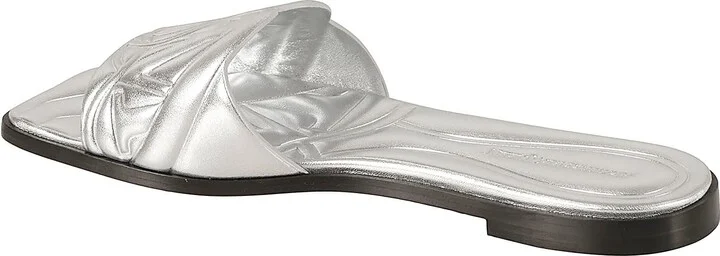 Metallic Logo Padded Flat Sandals - Image 3
