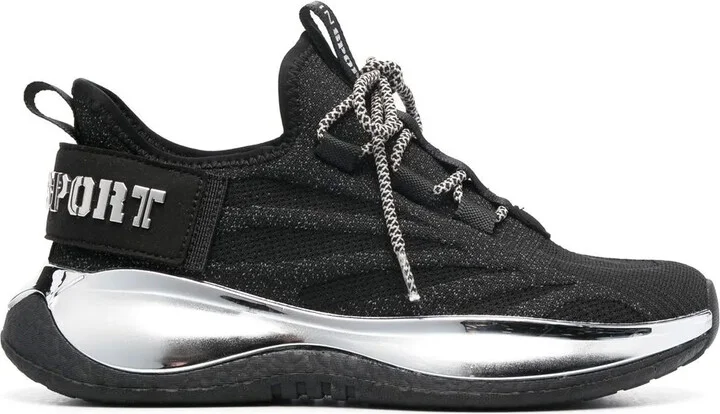 Metallic-Logo Sneakers
