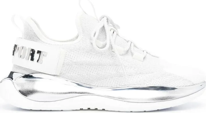 Metallic-Logo Sneakers