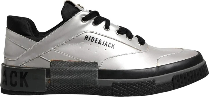 Metallic Low Top Lace Up Sneakers Men's Shoes (Pre-Owned)