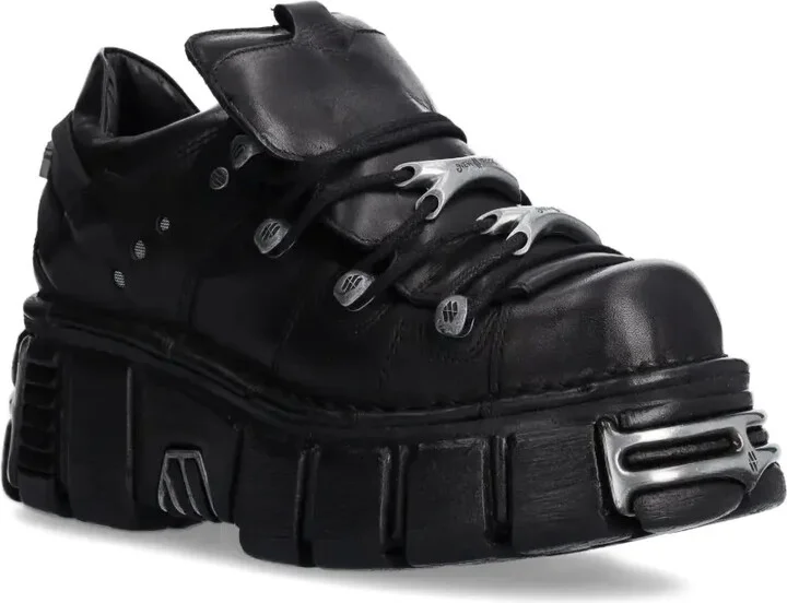 Metallic M-120N-S26 lace-up platform sneakers - Image 2