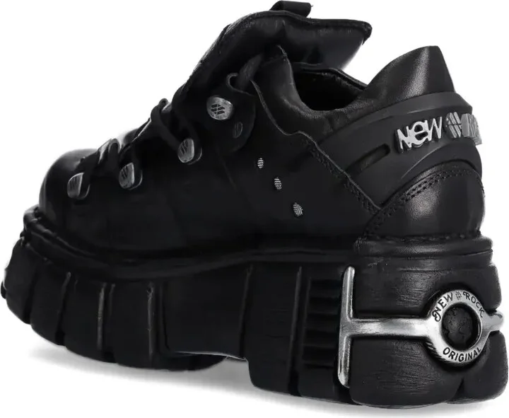 Metallic M-120N-S26 lace-up platform sneakers - Image 5