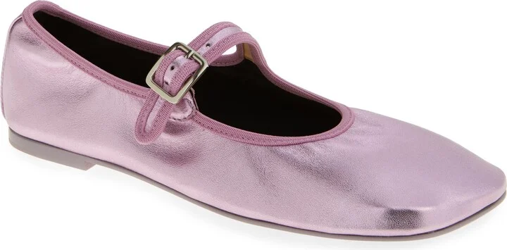 Metallic Mary Jane Ballet Flat