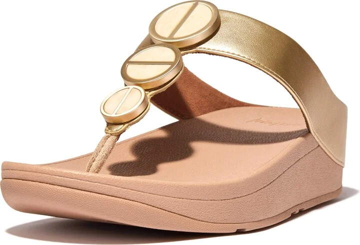 Metallic Medallion Flip Flop