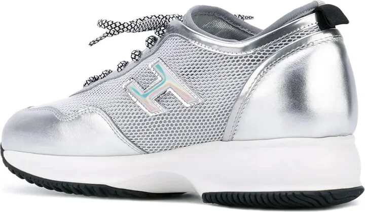 Metallic Mesh Panel Sneakers - Image 3