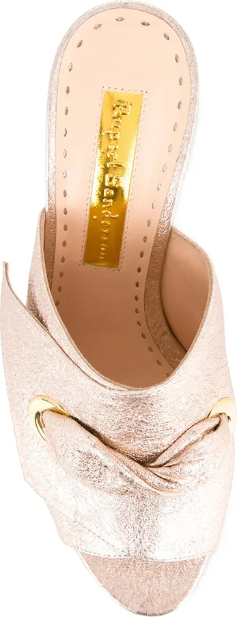 Metallic Mid-Heel Sandals - Image 4