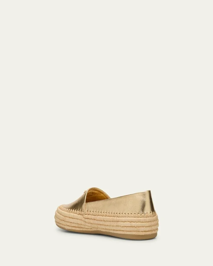 Metallic Nappa Leather Espadrilles - Image 3