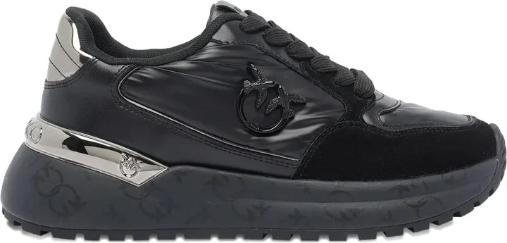 Metallic-Panel Chunky-Sole Sneakers