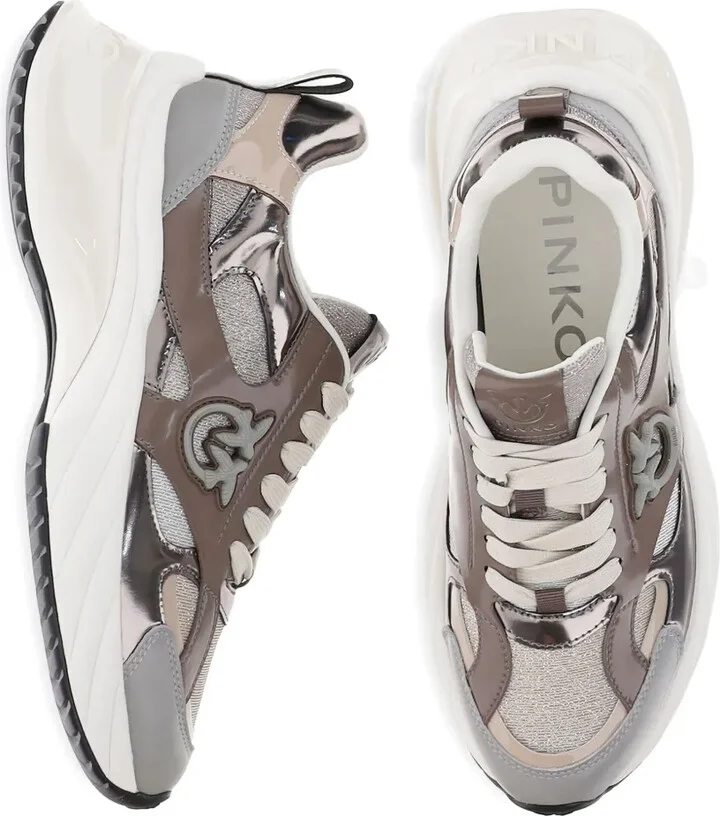 Metallic-Panel Lace-Up Sneakers - Image 4