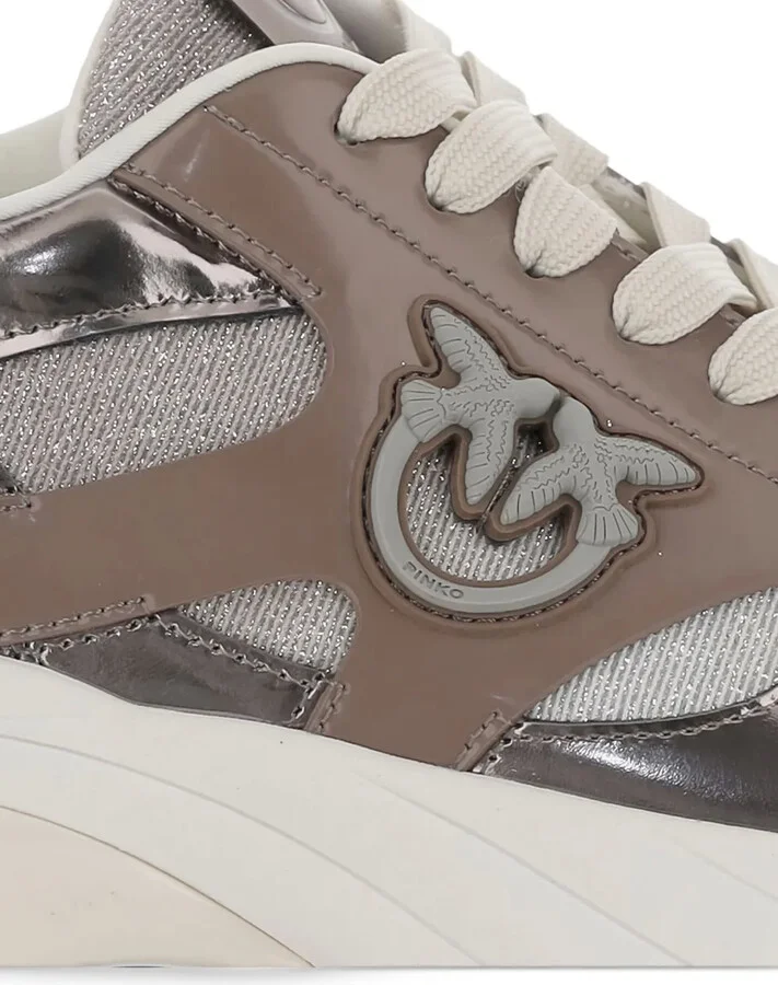 Metallic-Panel Lace-Up Sneakers - Image 5