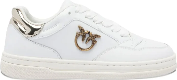 Metallic-Panel Lace-Up Sneakers