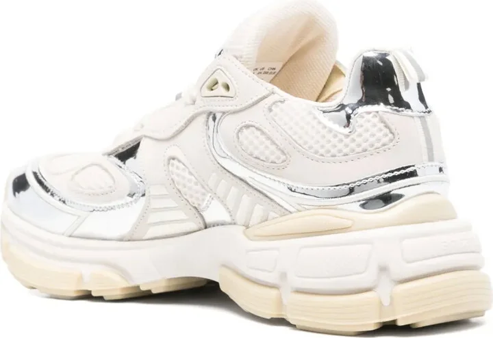 Metallic-Panel Leather Sneakers - Image 3