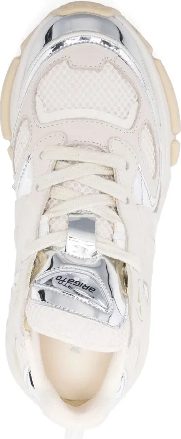 Metallic-Panel Leather Sneakers - Image 4