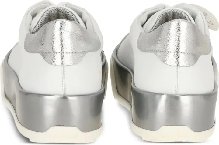 Metallic-Panel Leather Sneakers - Image 3