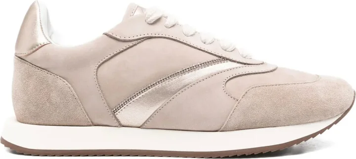 Metallic-Panel Low-Top Sneakers