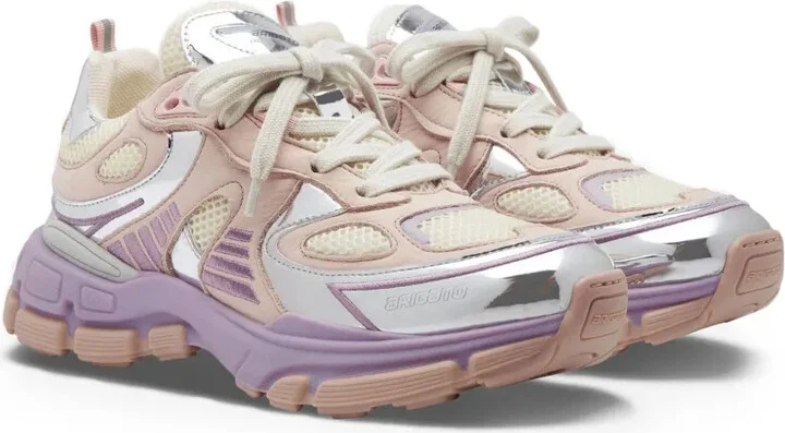 Metallic Panelled Mesh Trainers - Image 2
