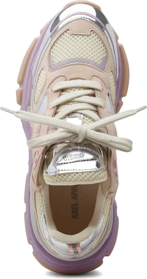 Metallic Panelled Mesh Trainers - Image 3