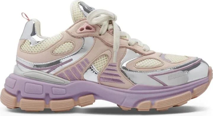 Metallic Panelled Mesh Trainers