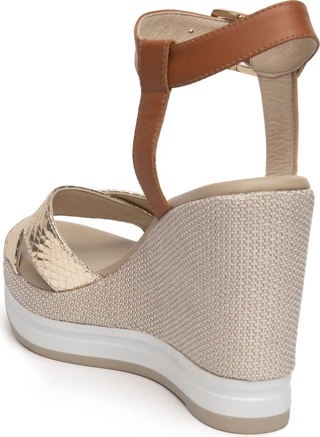 Metallic Platform Wedge Sandal - Image 2