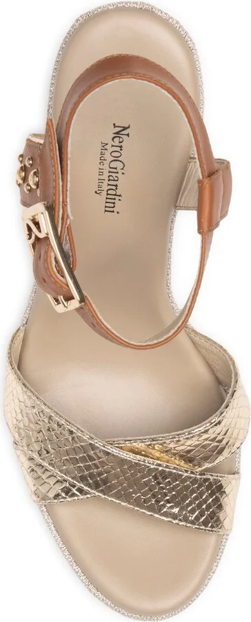 Metallic Platform Wedge Sandal - Image 4