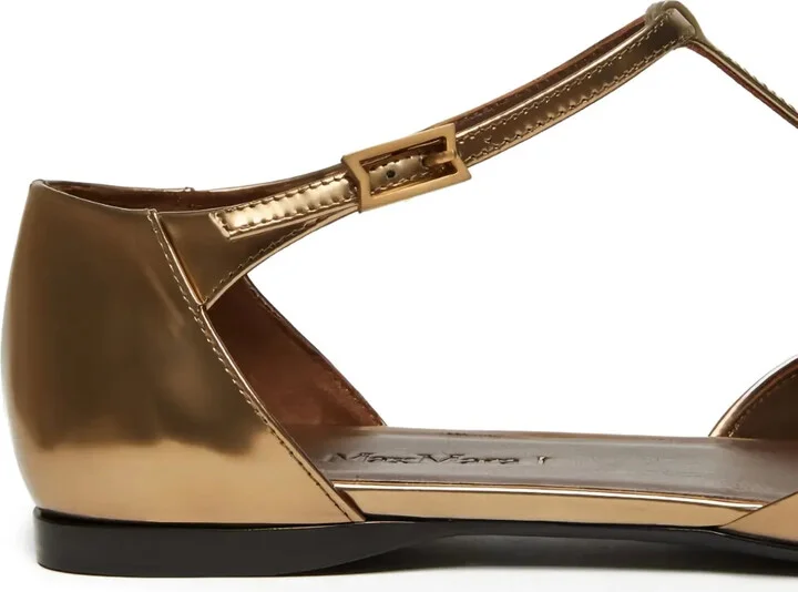 Metallic Pointed-Toe Ballet Flats - Image 3