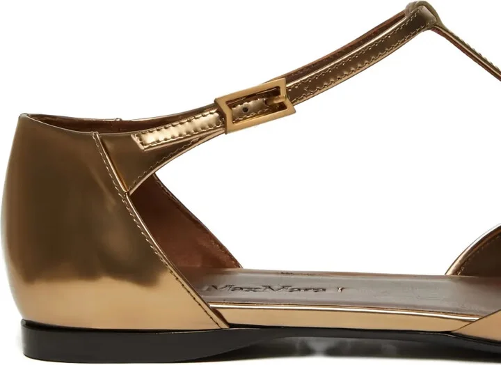 Metallic Pointed-Toe Ballet Flats - Image 5