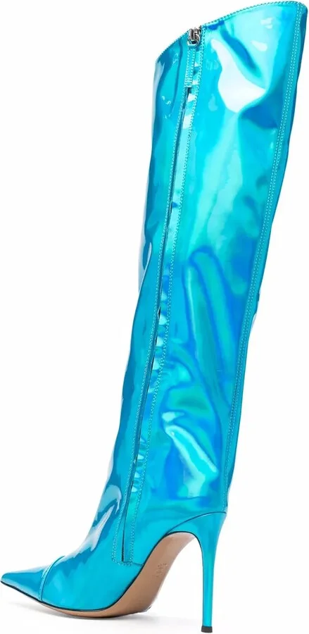 Metallic Pointed-Toe Boots - Image 3