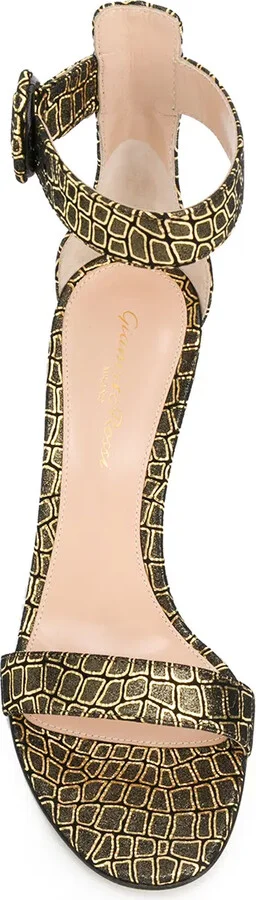 Metallic Print Sandals - Image 4