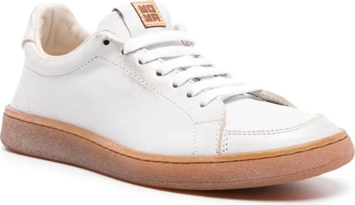 Metallic-Sheen Leather Sneakers - Image 2